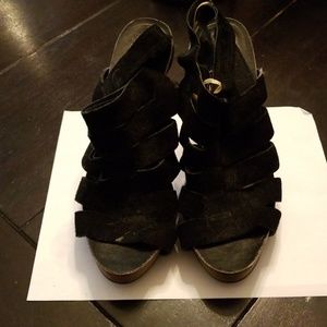 Vince Camuto Black Suede Sandals
